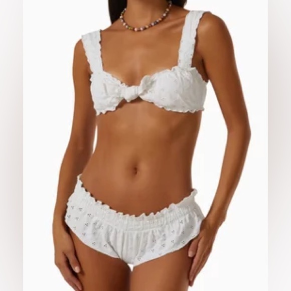 New! Frankie’s Gigi Hadid Pippa Ruffled Eyelet Lace bikini bottom 3912 - Picture 8 of 9